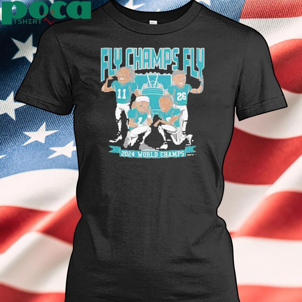 PHILADELPHIA FOOTBALL 2024 WORLD CHAMPIONS CARICATURES SHIRT