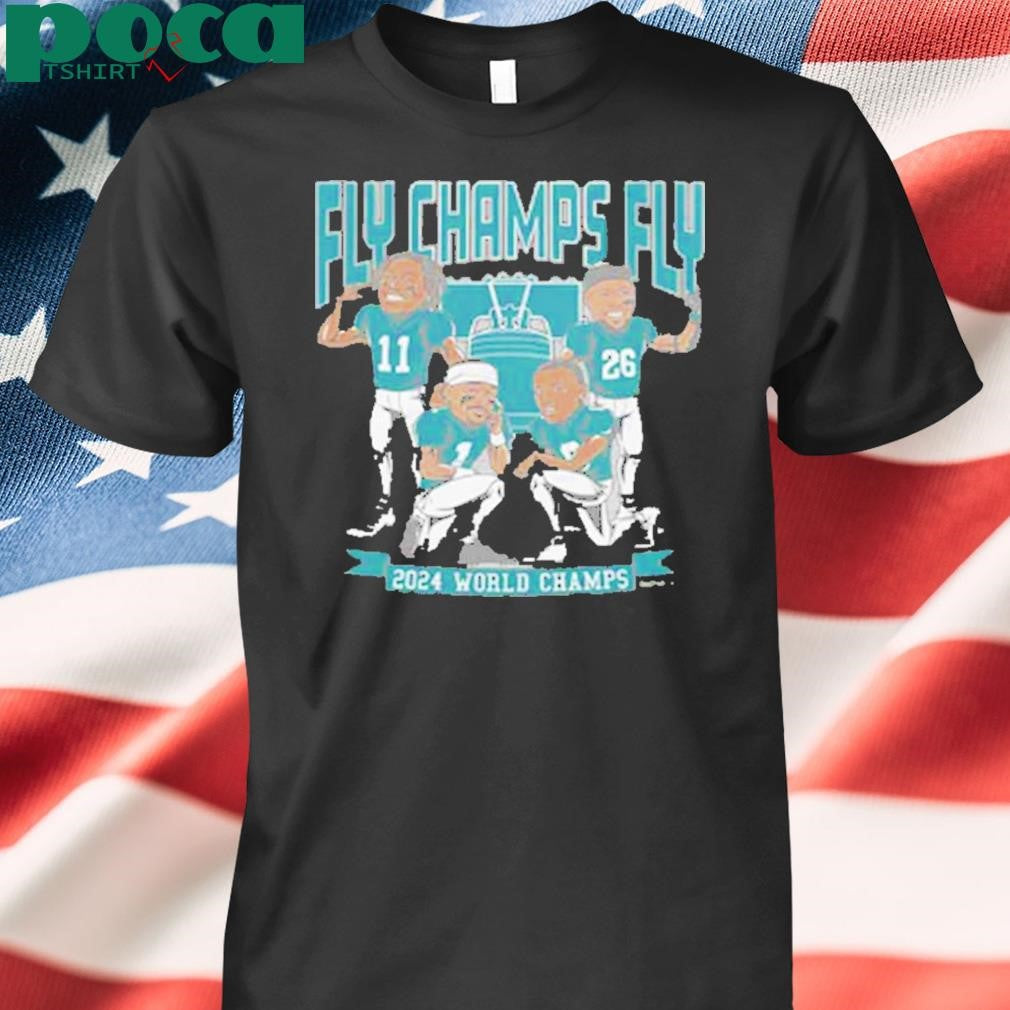 PHILADELPHIA FOOTBALL 2024 WORLD CHAMPIONS CARICATURES SHIRT