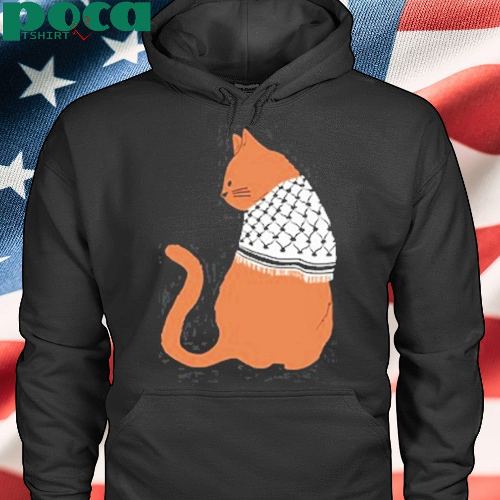 Palestinian Catfiyyeh Orange Cat T-Shirt