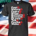Papi Manny Pedro Millar Bellhorn Bronson Flower Tek Foulke Wake Shirt
