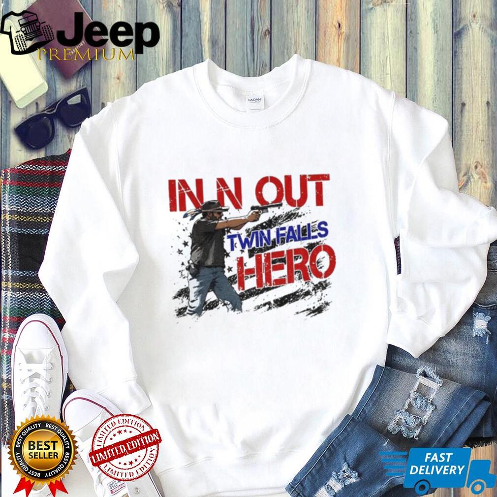 Patriotic USA Second Amendment In N Out Twin Falls Hero shirt