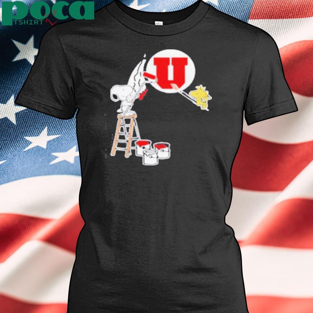Peanuts painting Utah Utes logo Shirt