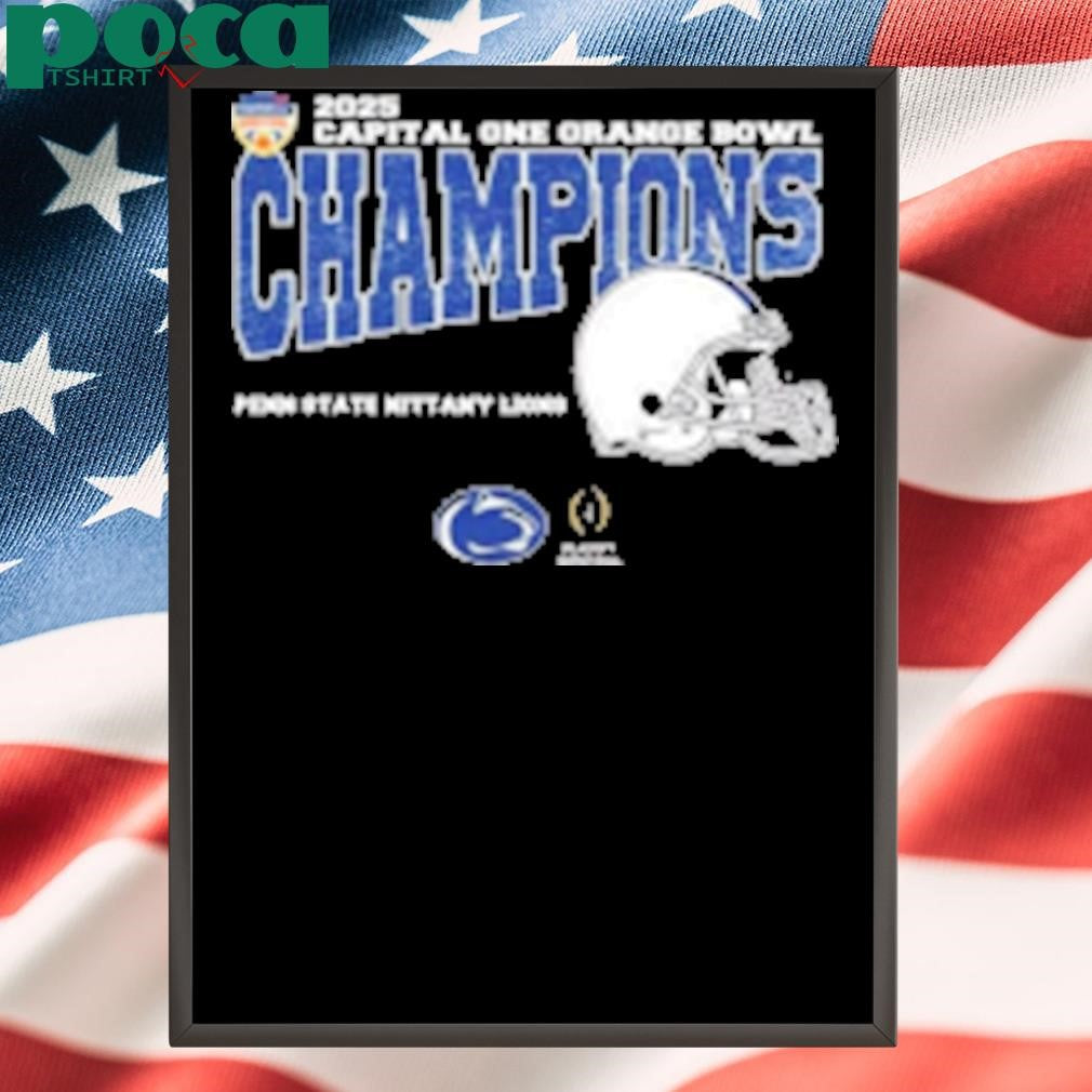 Penn State Nittany Lions 2025 Orange Bowl Champions College Football Playoff Semifinal Vintage Style With Helmet T-Shirt