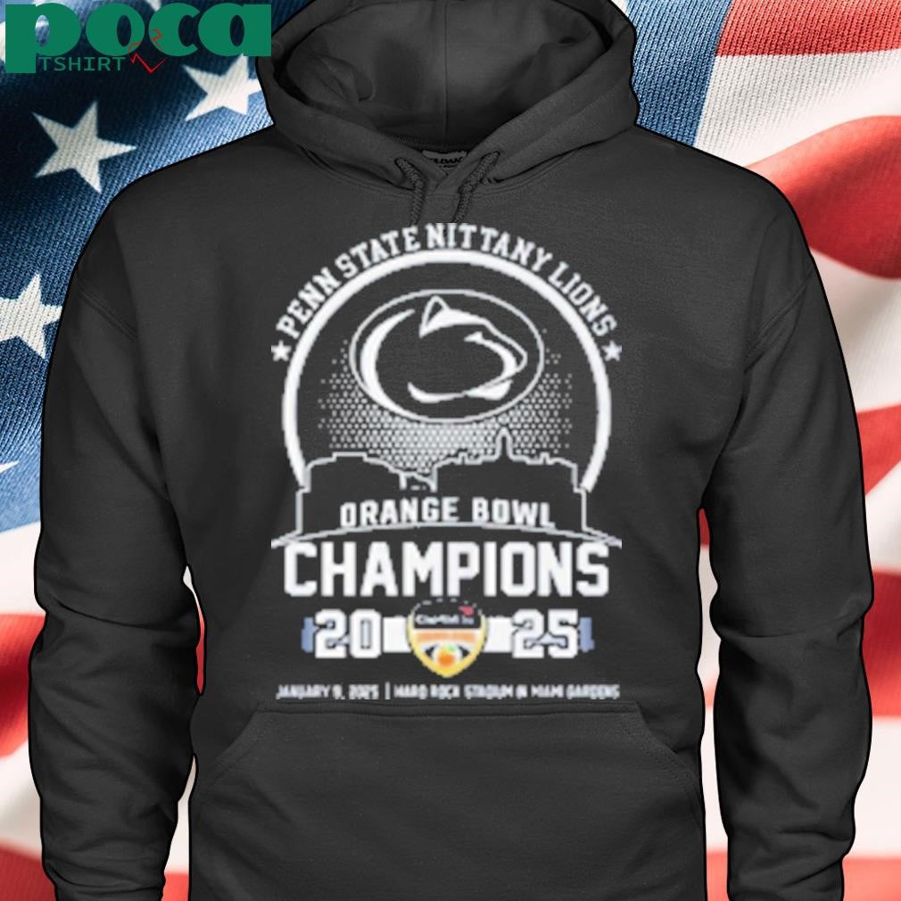 Penn State Nittany Lions Orange Bowl Champions 2025 Winner For Fans Skyline Logo T-Shirt