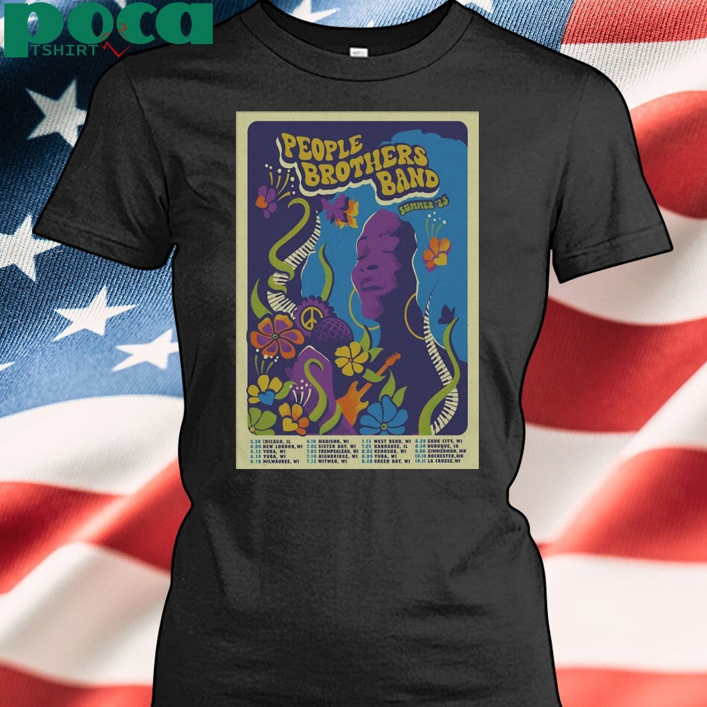 People Brothers Band 2025 Summer Tour Poster Shirt