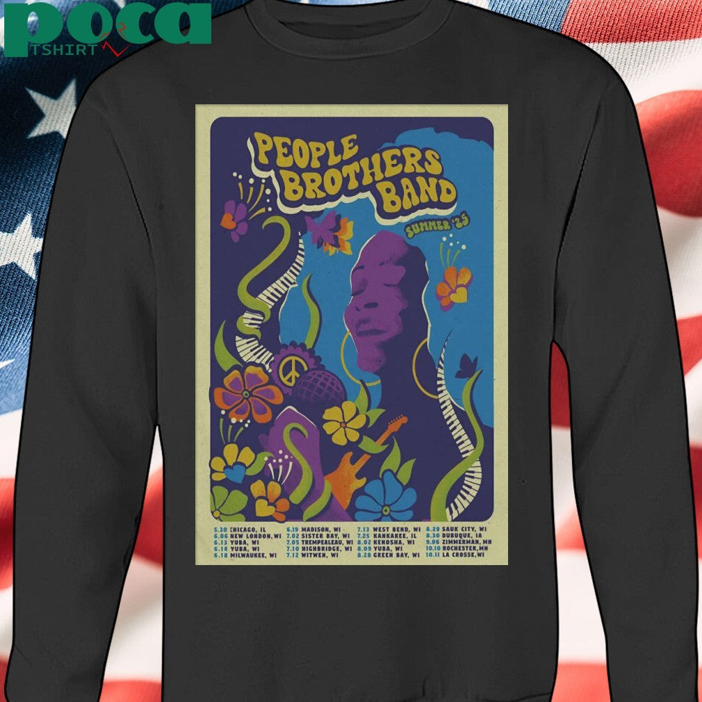 People Brothers Band 2025 Summer Tour Poster Shirt