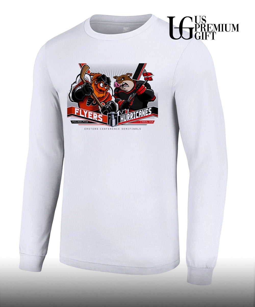 Philadelphia Flyers vs Carolina Hurricanes NHL Eastern Conference Semifinals 2026 mascot shirt