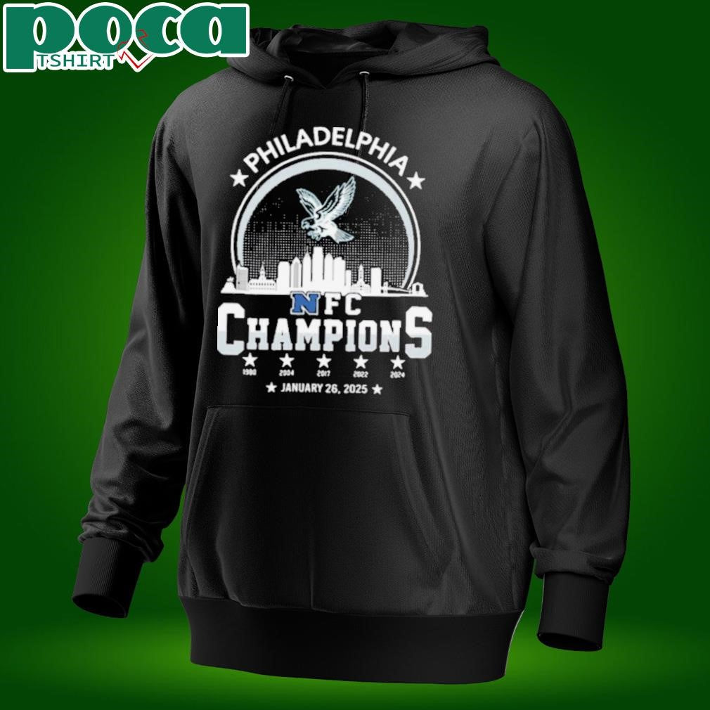 Philadelphia Football 2024 2025 NFC Champions National Football Champion Skyline Logo Shirt