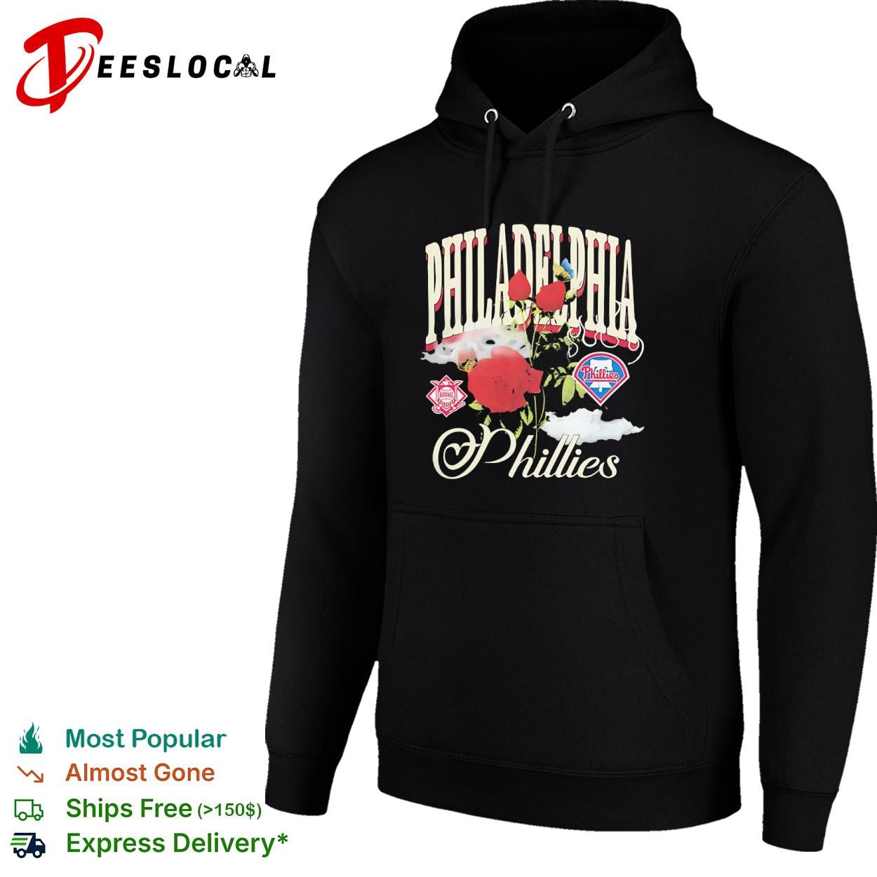 Philadelphia Phillies red roses shirt