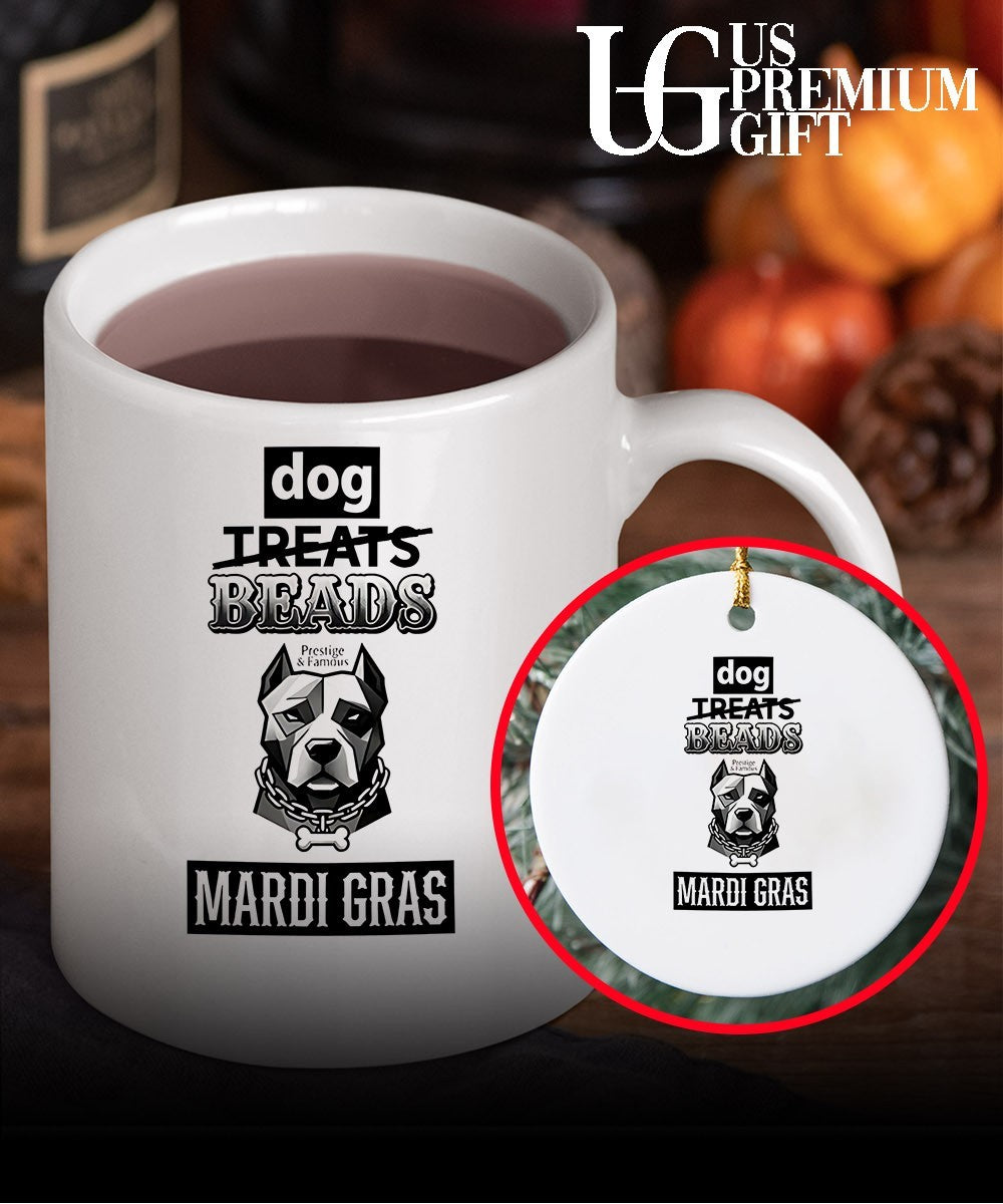 Pit Bull Dog Treats Beads Mardi Gras shirt