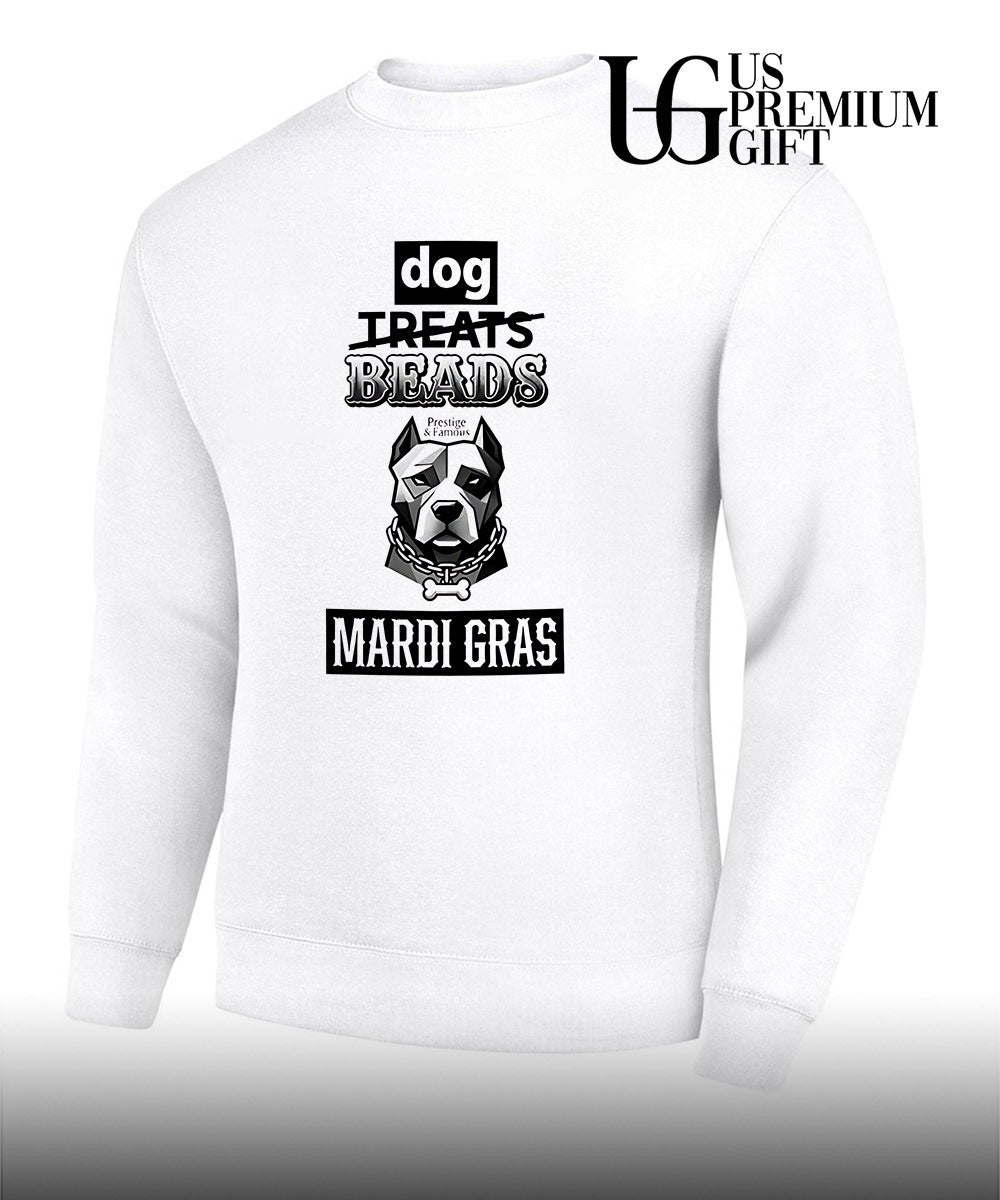 Pit Bull Dog Treats Beads Mardi Gras shirt