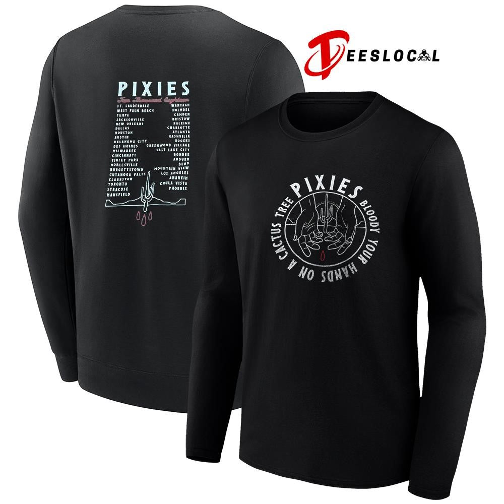 Pixies bloody your hands on a cactus tree graphic shirt