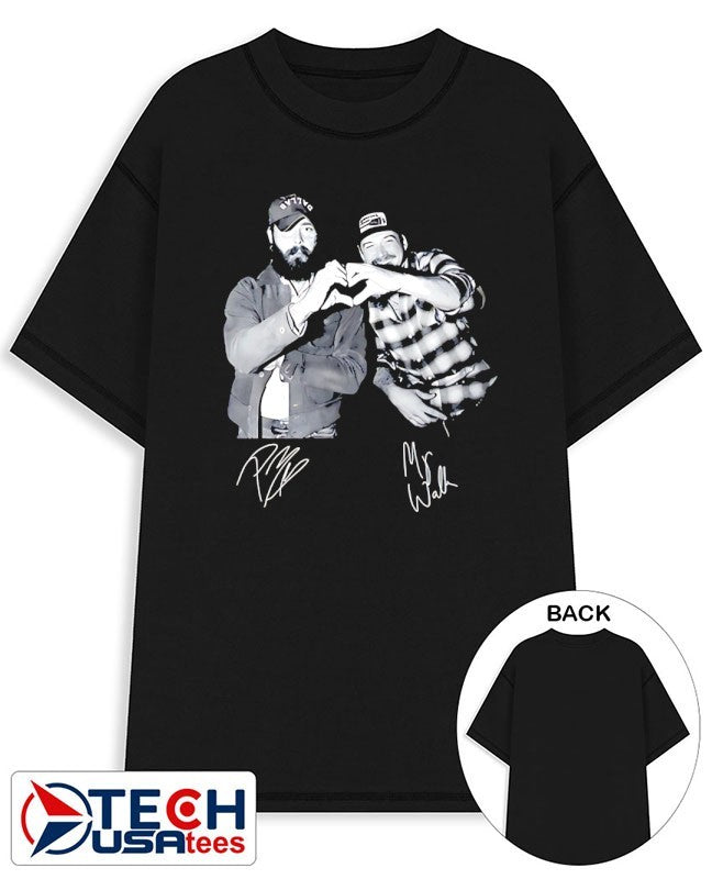 Post and Morgan I had some help heart hand shirt
