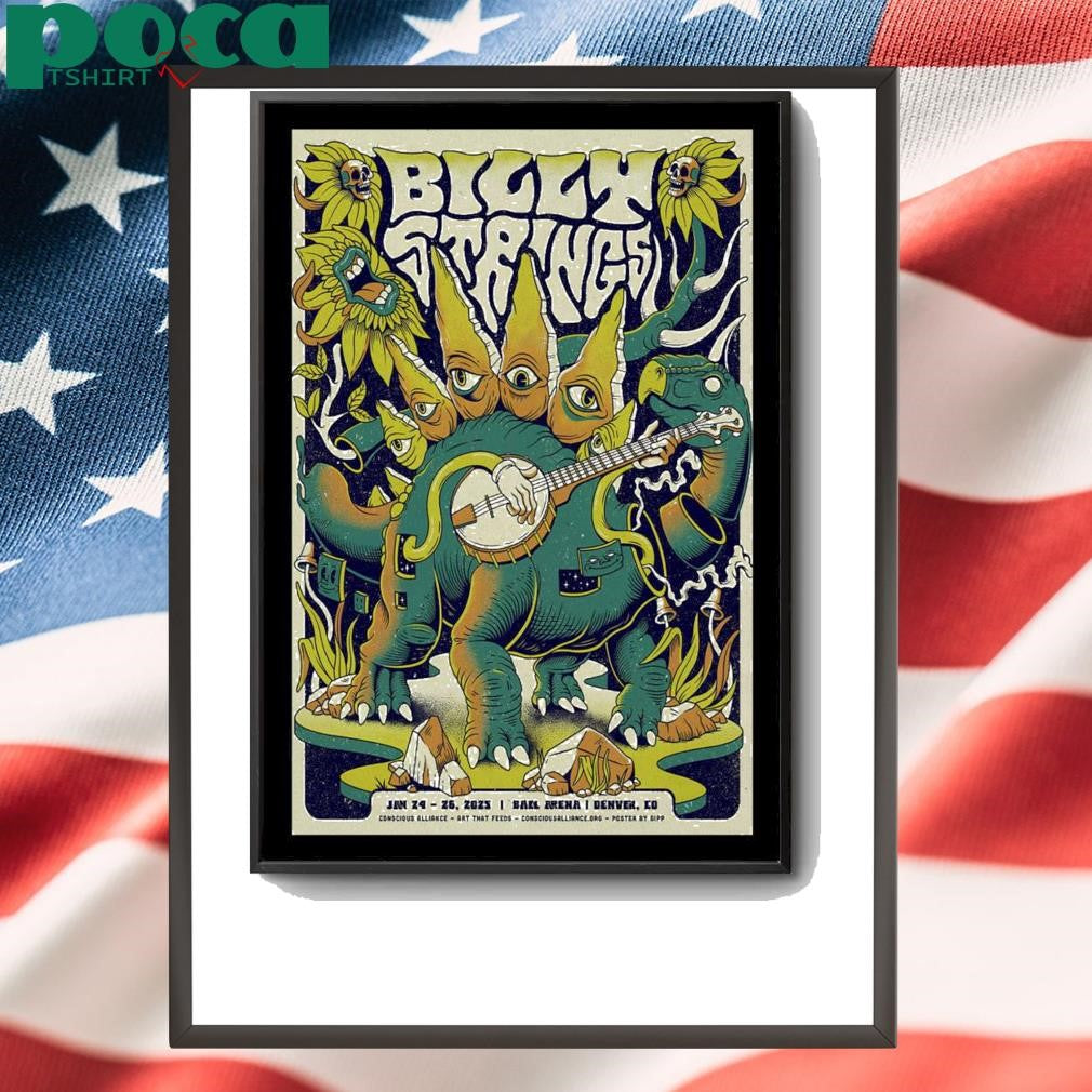 Poster Billy Strings Jan 24-26 2025 The Ball Arena in Denver CO shirt