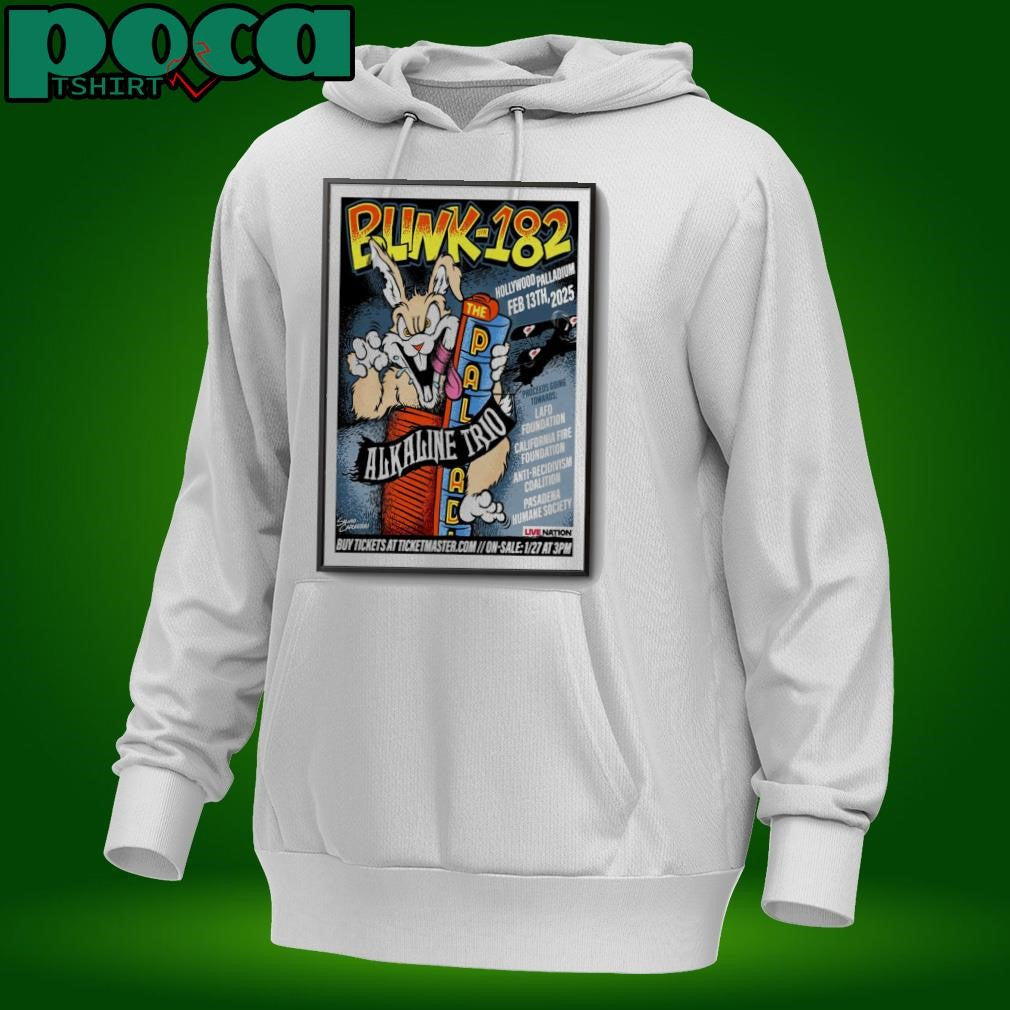 Poster Blink-182 February 13 2025 Hollywood Palladium in Hollywood, CA shirt