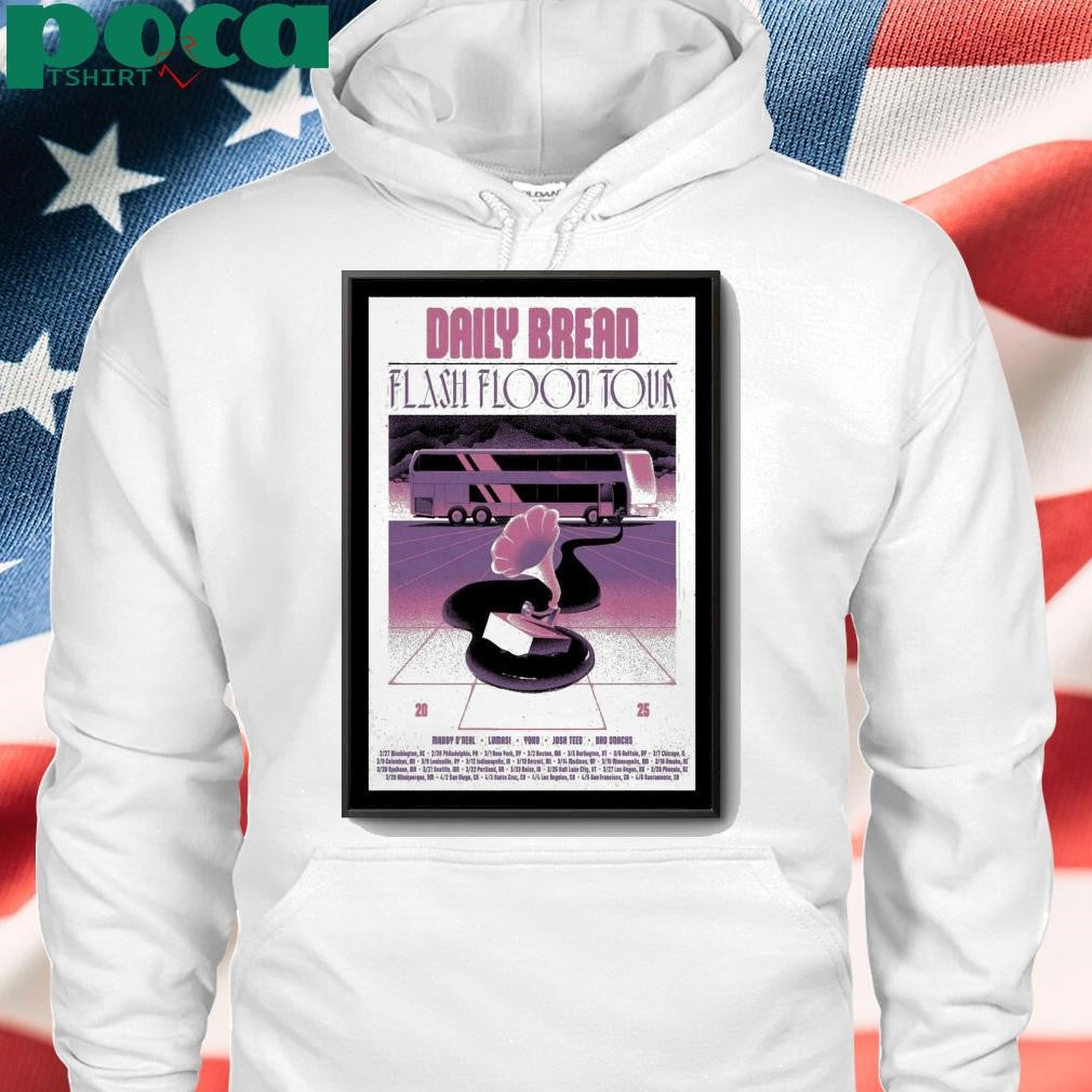 Poster Daily Bread Tour 2025 Musician Flash Flood shirt
