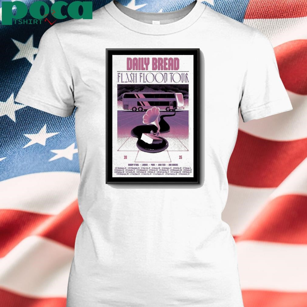 Poster Daily Bread Tour 2025 Musician Flash Flood shirt