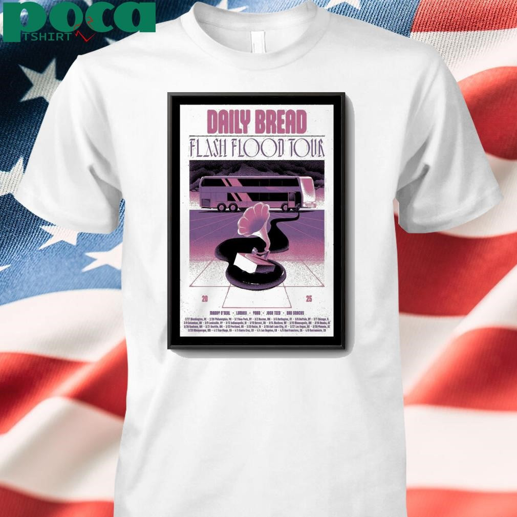 Poster Daily Bread Tour 2025 Musician Flash Flood shirt