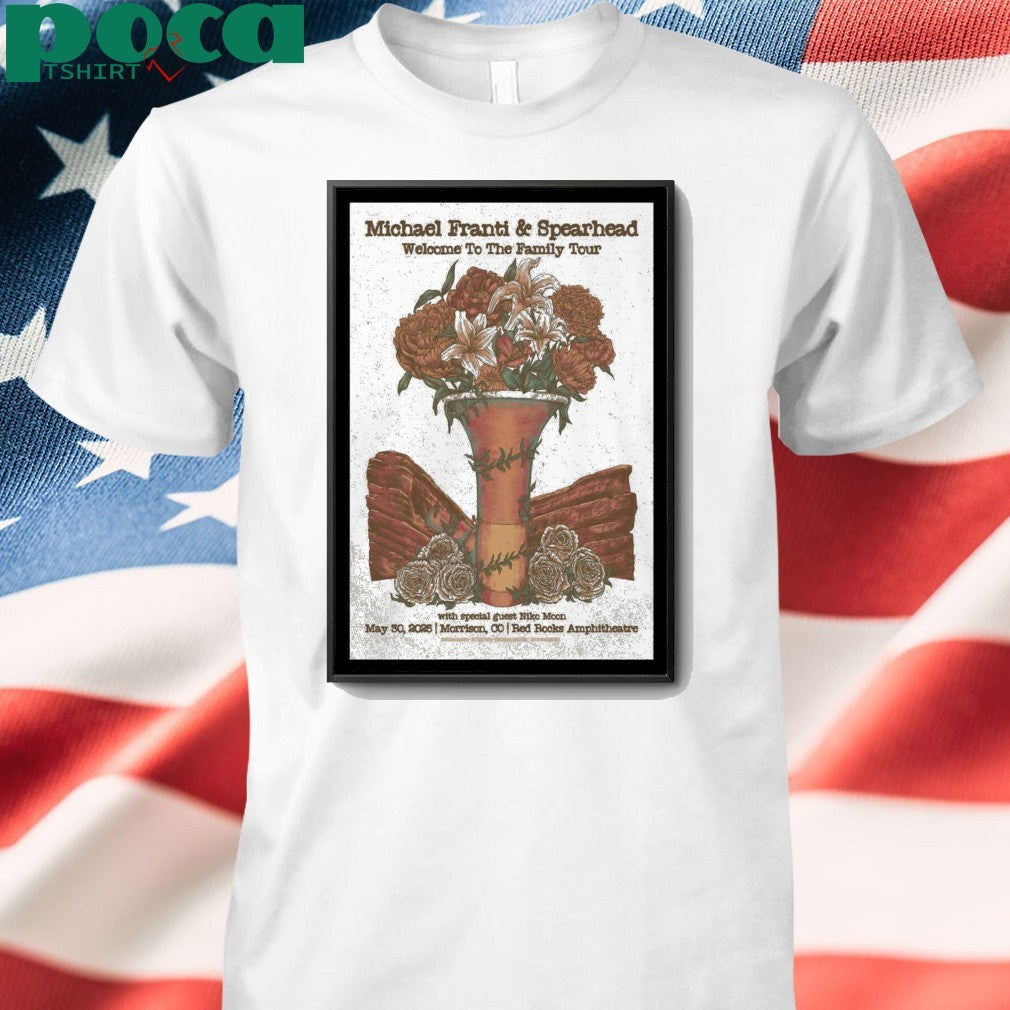 Poster Red Rocks 2025 Michael Franti & Spearhead Welcome To The Family Tour shirt