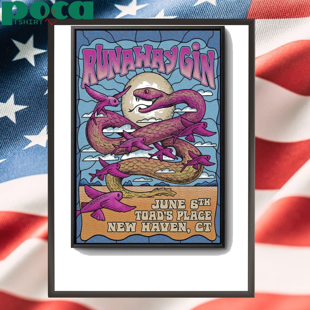 Poster Runaway Gin In New Haven CT On Jun 6 2025 shirt