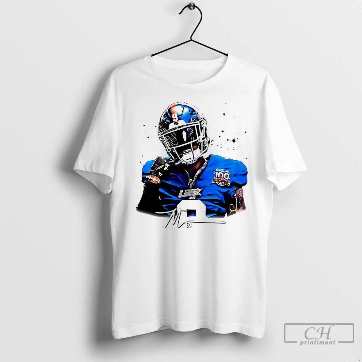Premium Malik Nabers New York Giants Football Rookie Gang Signature