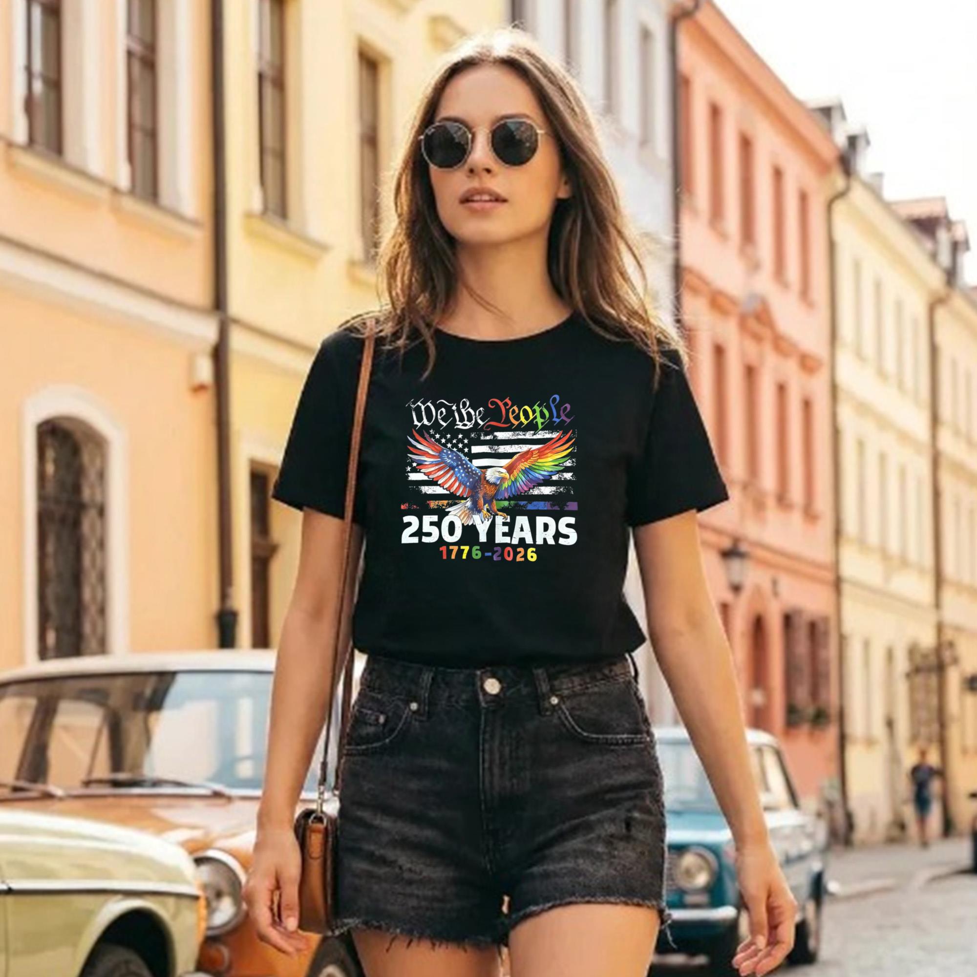 Pride LGBT Eagle US 250 Years 4th Of July Shirt