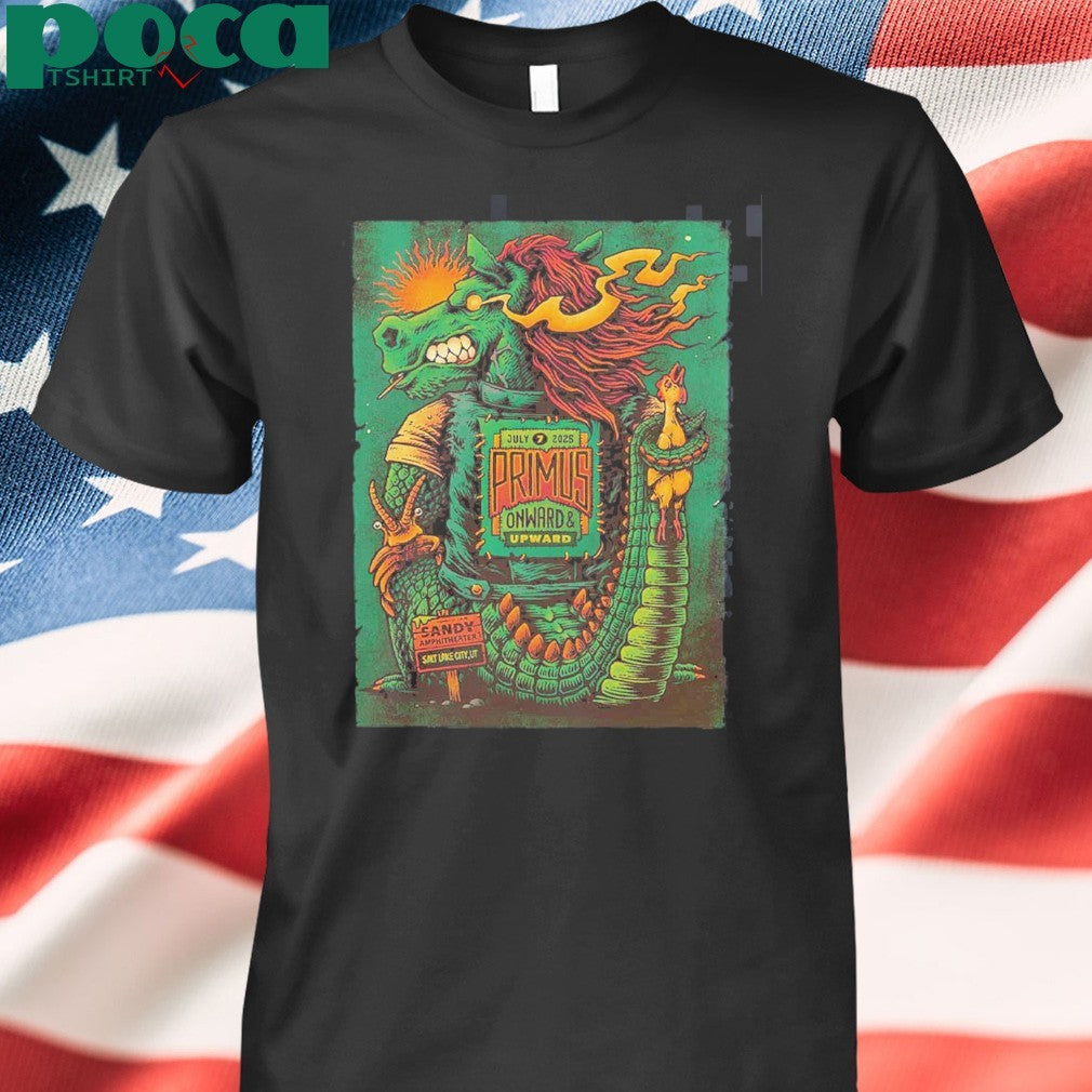 Primus Onward And Upward Salt Lake City Utah 2025 Gig Poster At Sandy Amphitheater On July 7 2025 Unisex T-Shirt