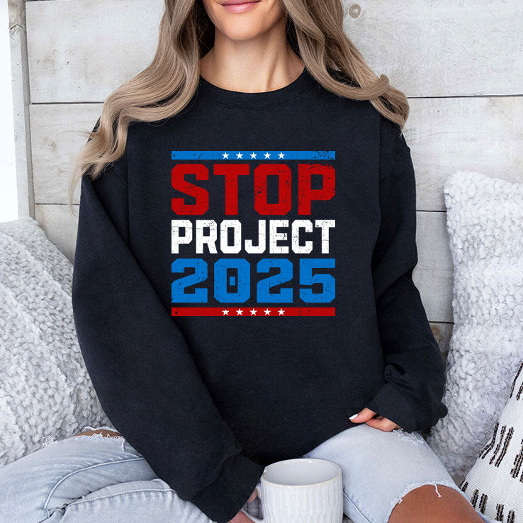 Pro-Democracy Stop Project 2025 Presidential Election 2024 T Shirt