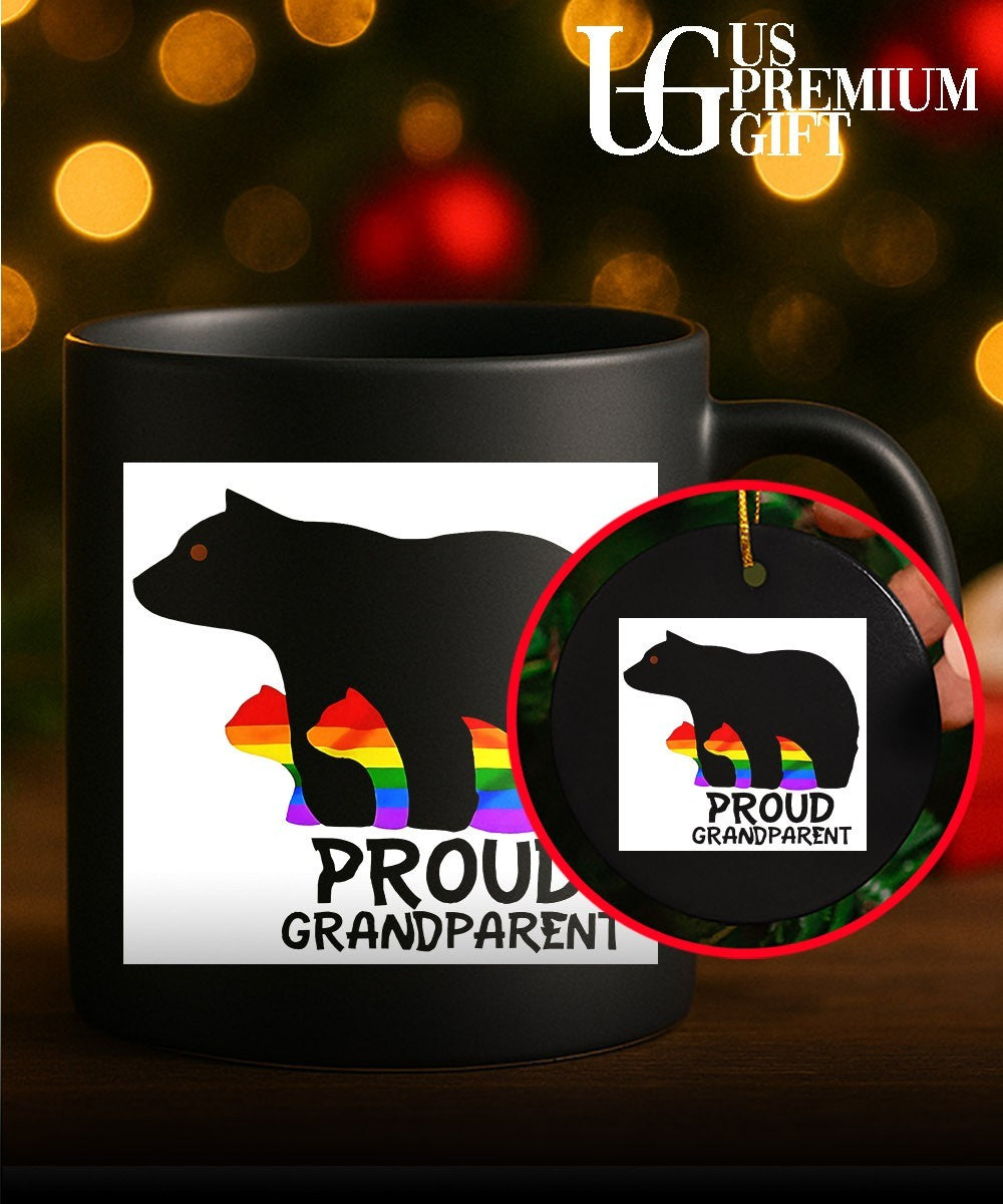 Proud Grandparent Bear Rainbow LGBT Pride Family Support shirt