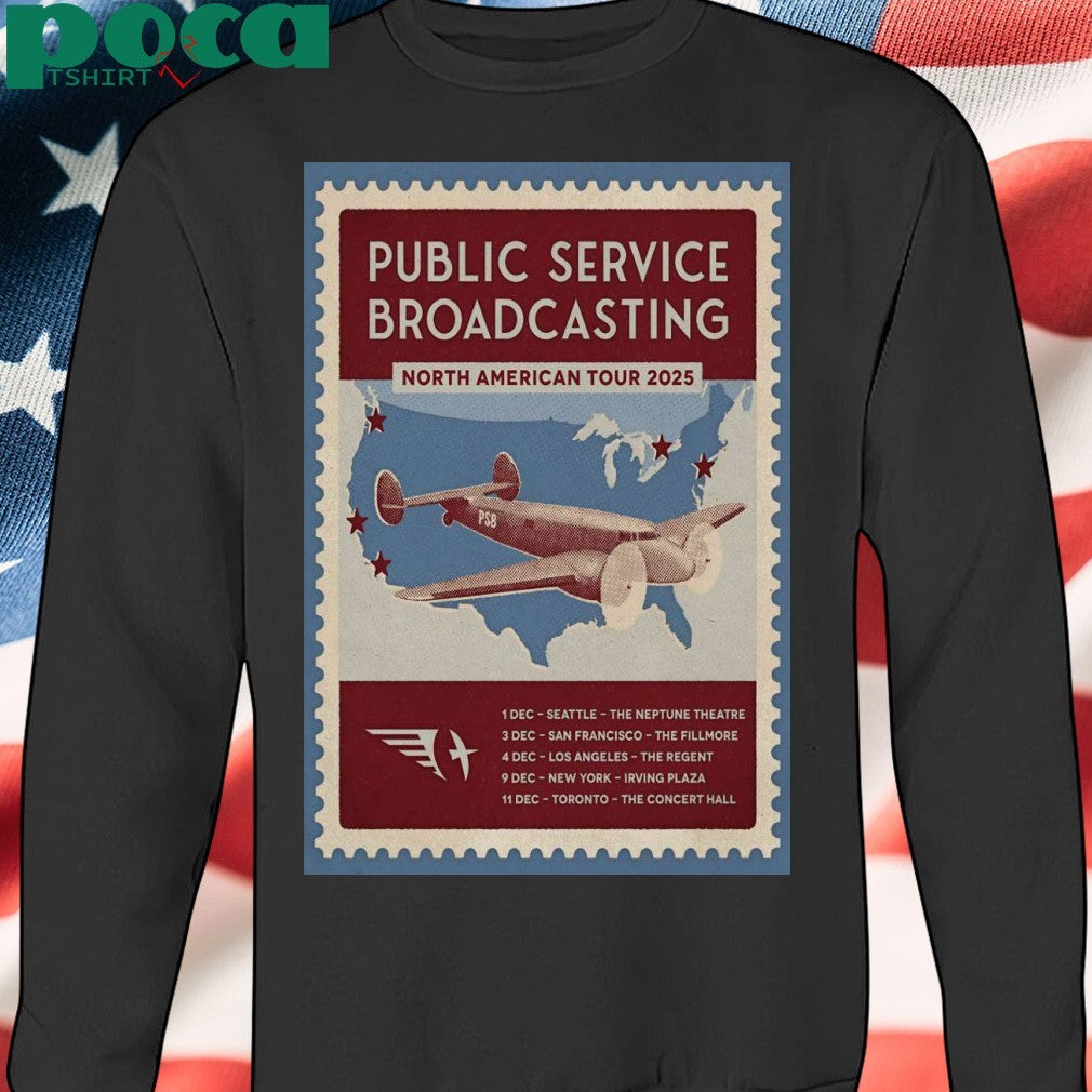 Public Service Broadcasting North American Tour 2025 Poster Shirt