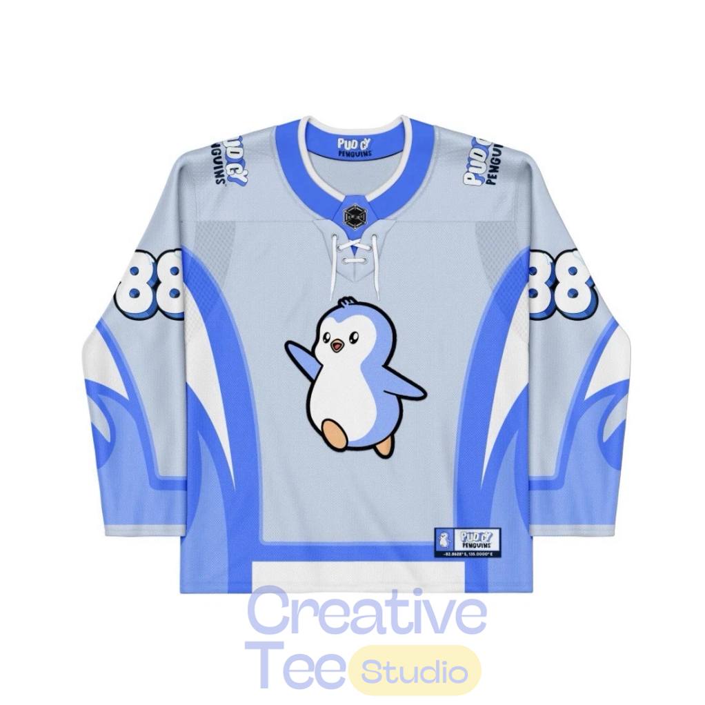 Pudgy Penguins Special Edition Hockey Jersey – Blue