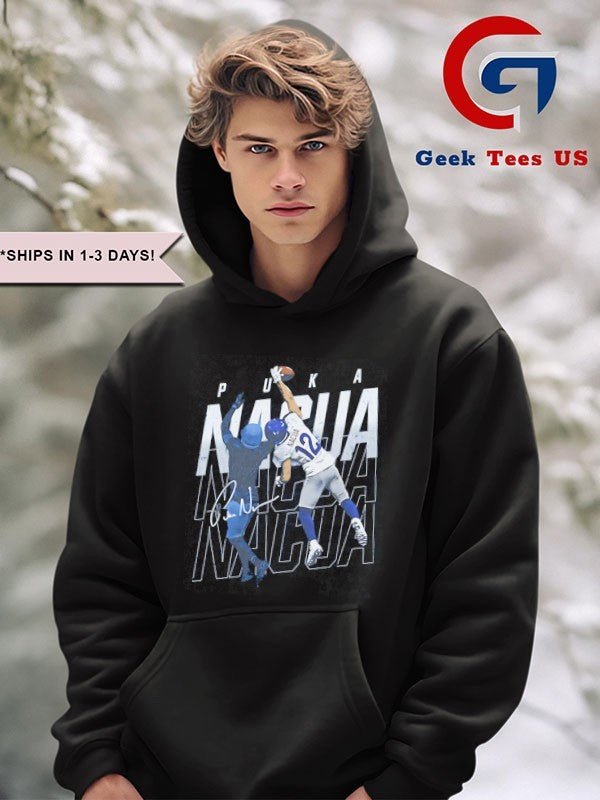 Puka Nacua Los Angeles R One-Handed Catch shirt