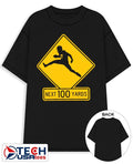 Quarterback crossing next 100 yards sign shirt