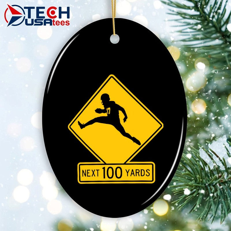 Quarterback crossing next 100 yards sign shirt