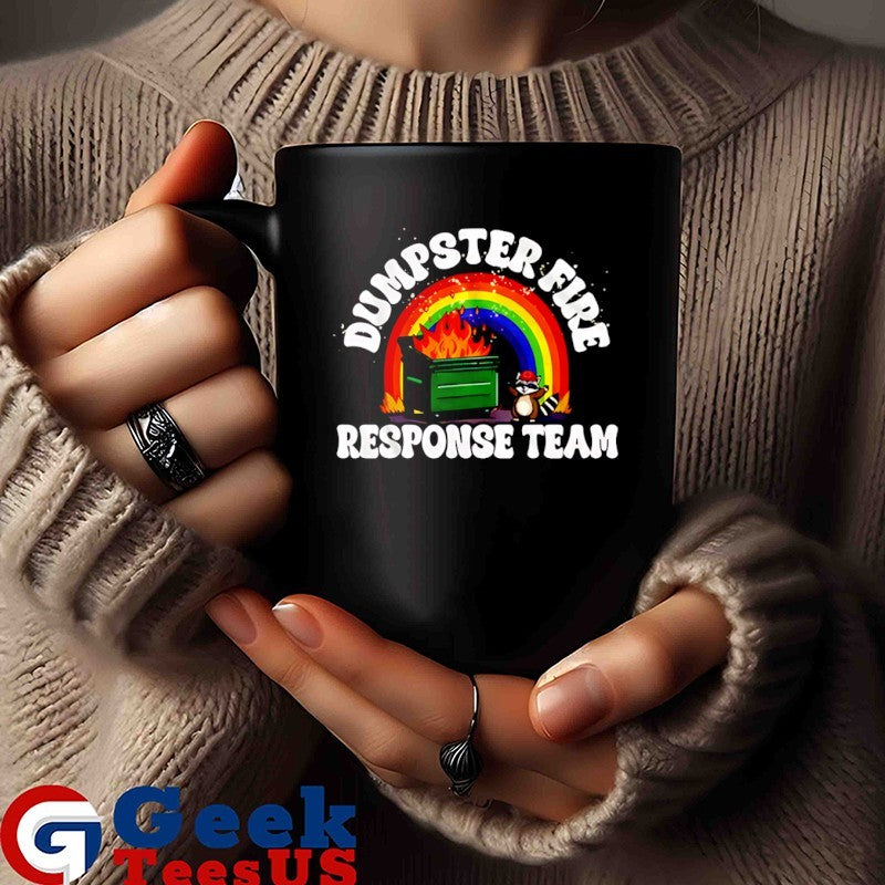 Raccoon dumpster fire response team rainbow shirt