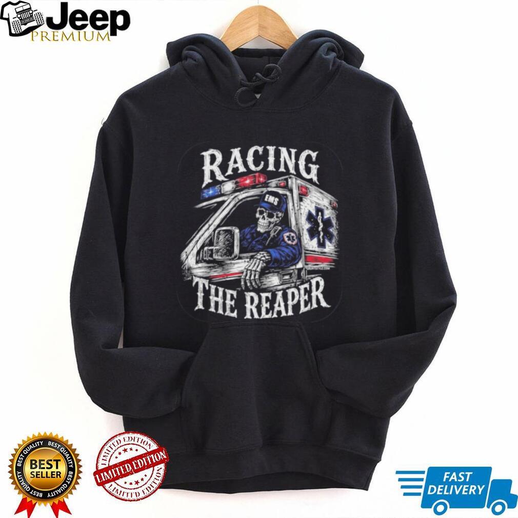 Racing the Reaper EMS Skeleton Driver Ambulance shirt