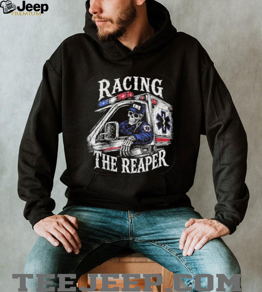 Racing the Reaper EMS Skeleton Driver Ambulance shirt