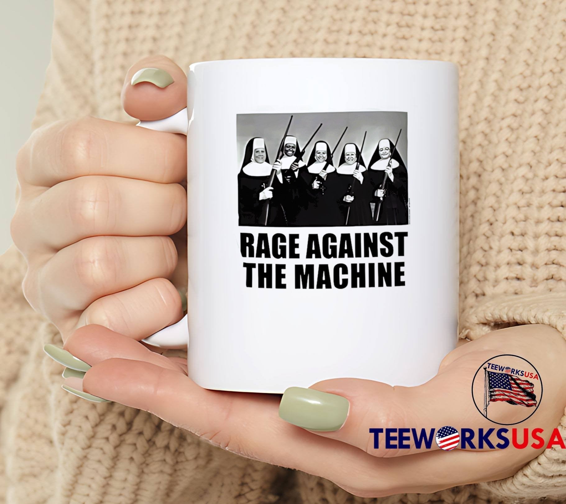 Rage Against The Machine Five Nuns Holding Rifles T-Shirt