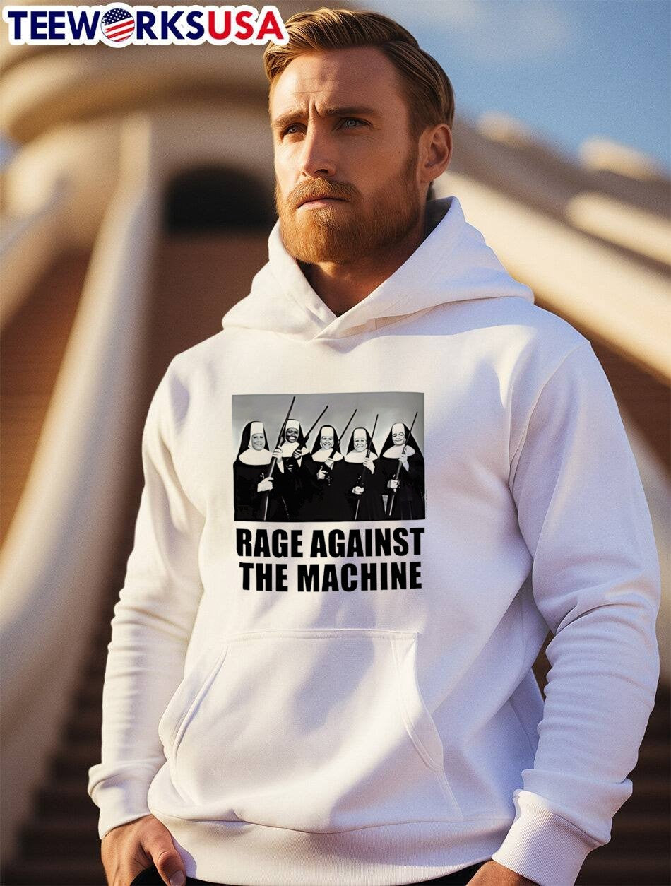 Rage Against The Machine Five Nuns Holding Rifles T-Shirt