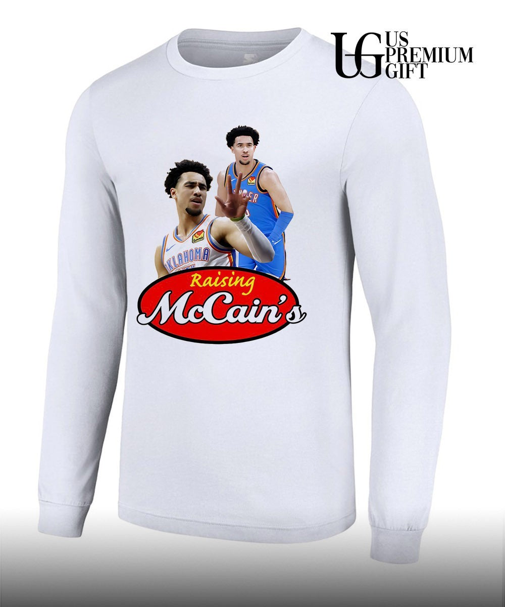 Raising McCain’s Jared McCain Oklahoma City Thunder 2026 NBA playoff T-shirt