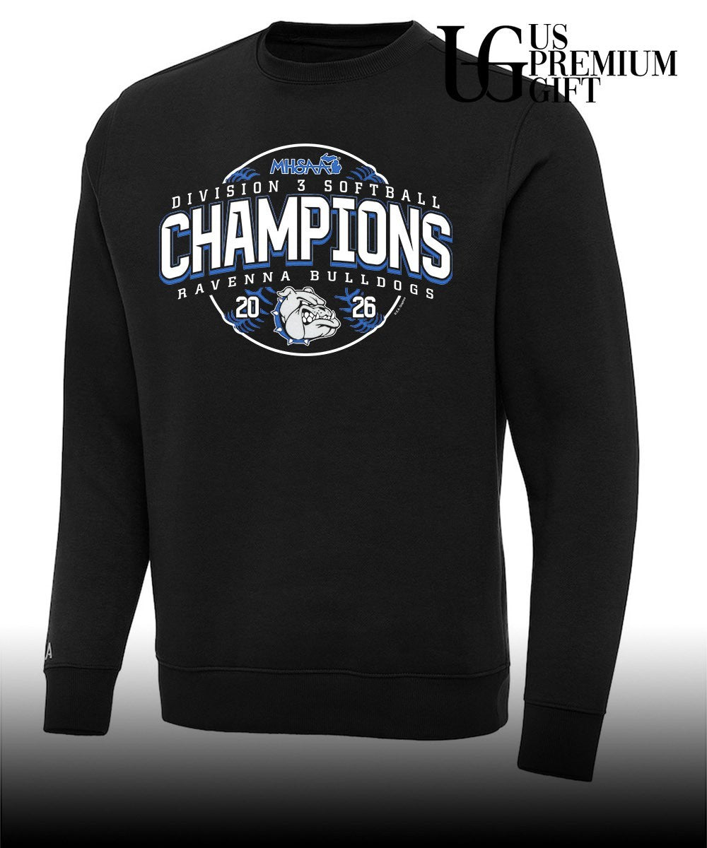 Ravenna Bulldogs MHSAA Softball D3 Champions 2026 shirt