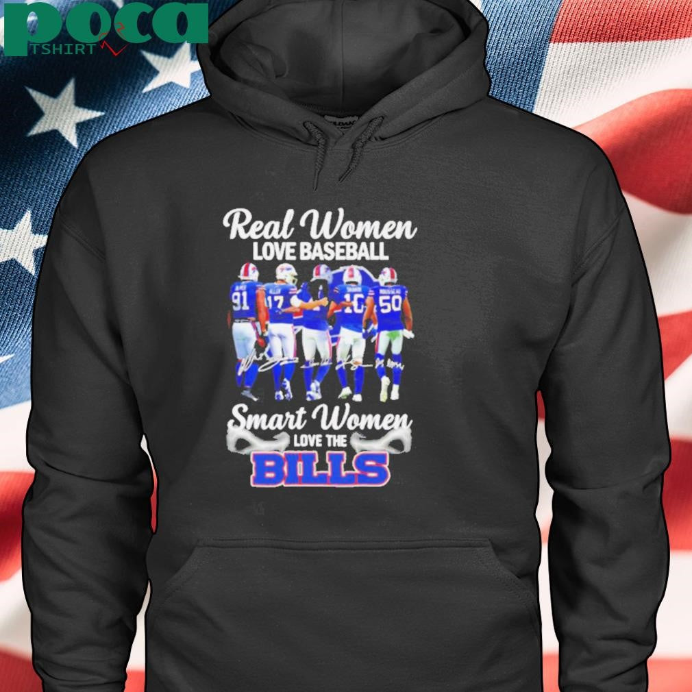 Real women love baseball smart women love the Bills players signatures shirt