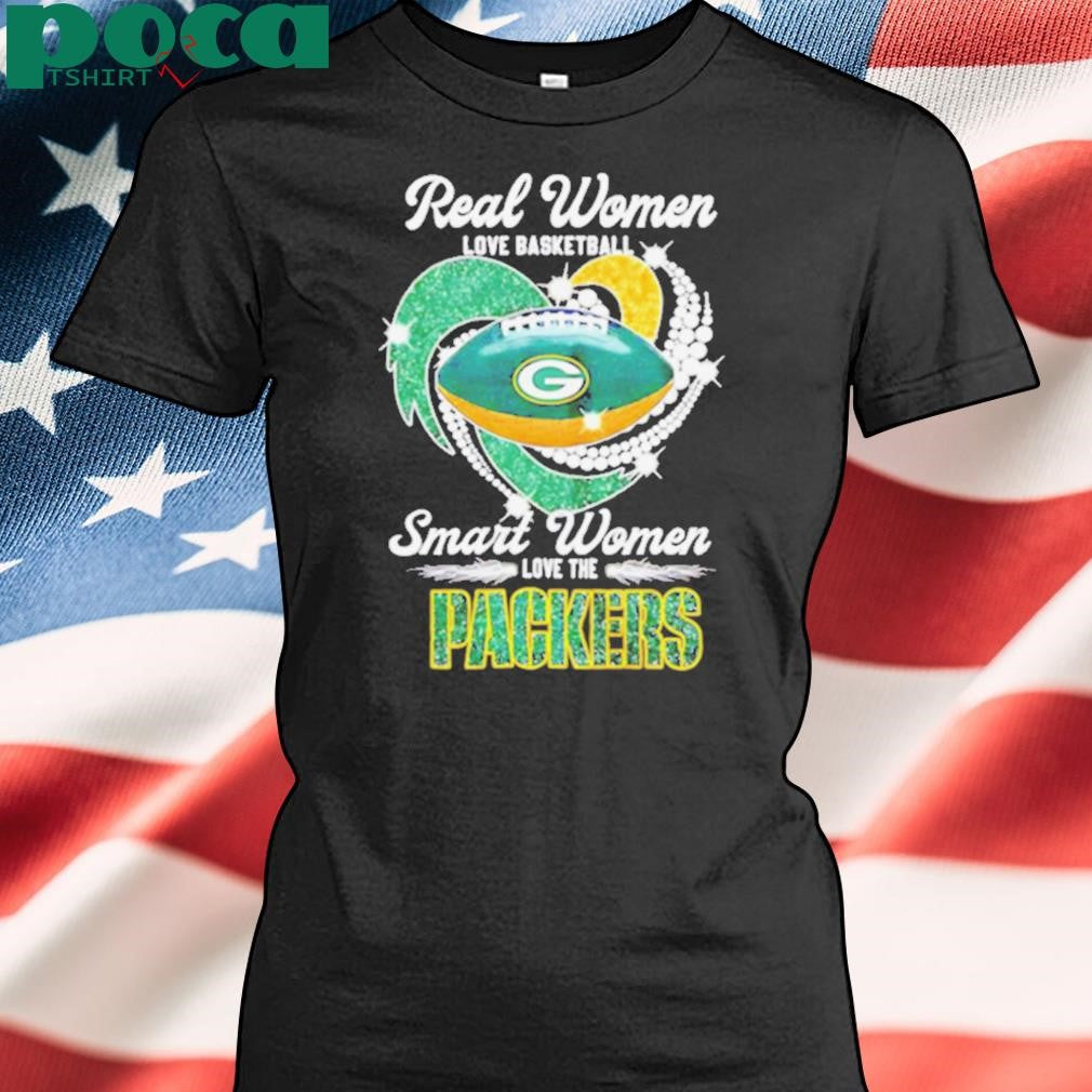 Real women love football smart women love the Packers helmet lights shirt