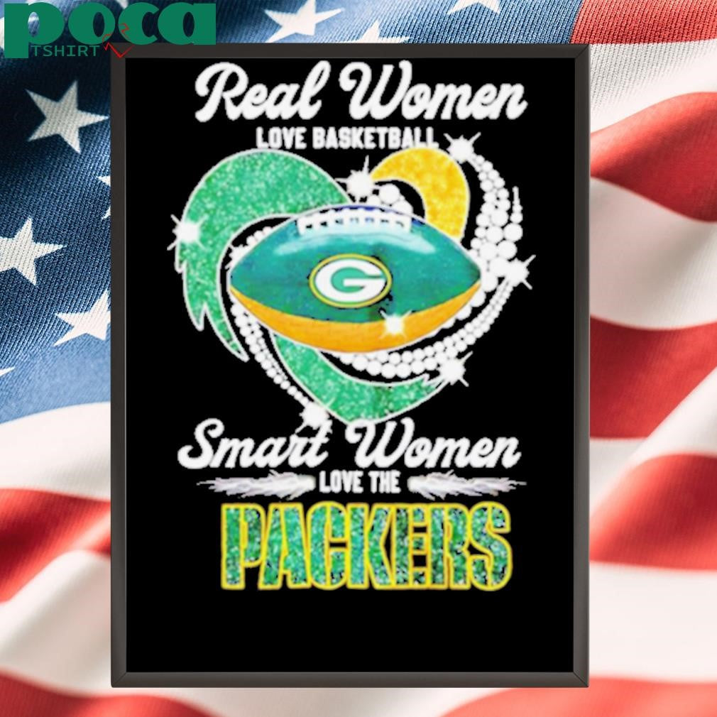 Real women love football smart women love the Packers helmet lights shirt