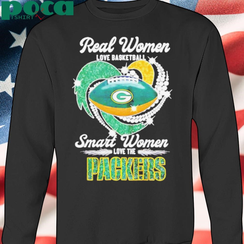 Real women love football smart women love the Packers helmet lights shirt