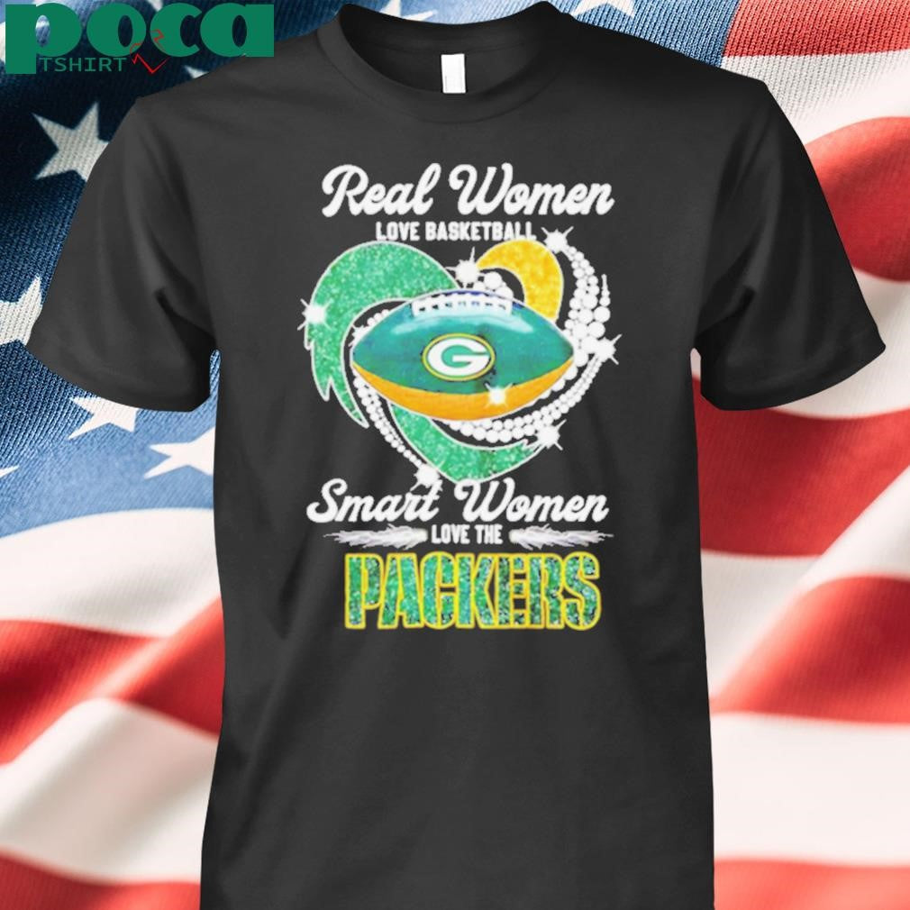 Real women love football smart women love the Packers helmet lights shirt