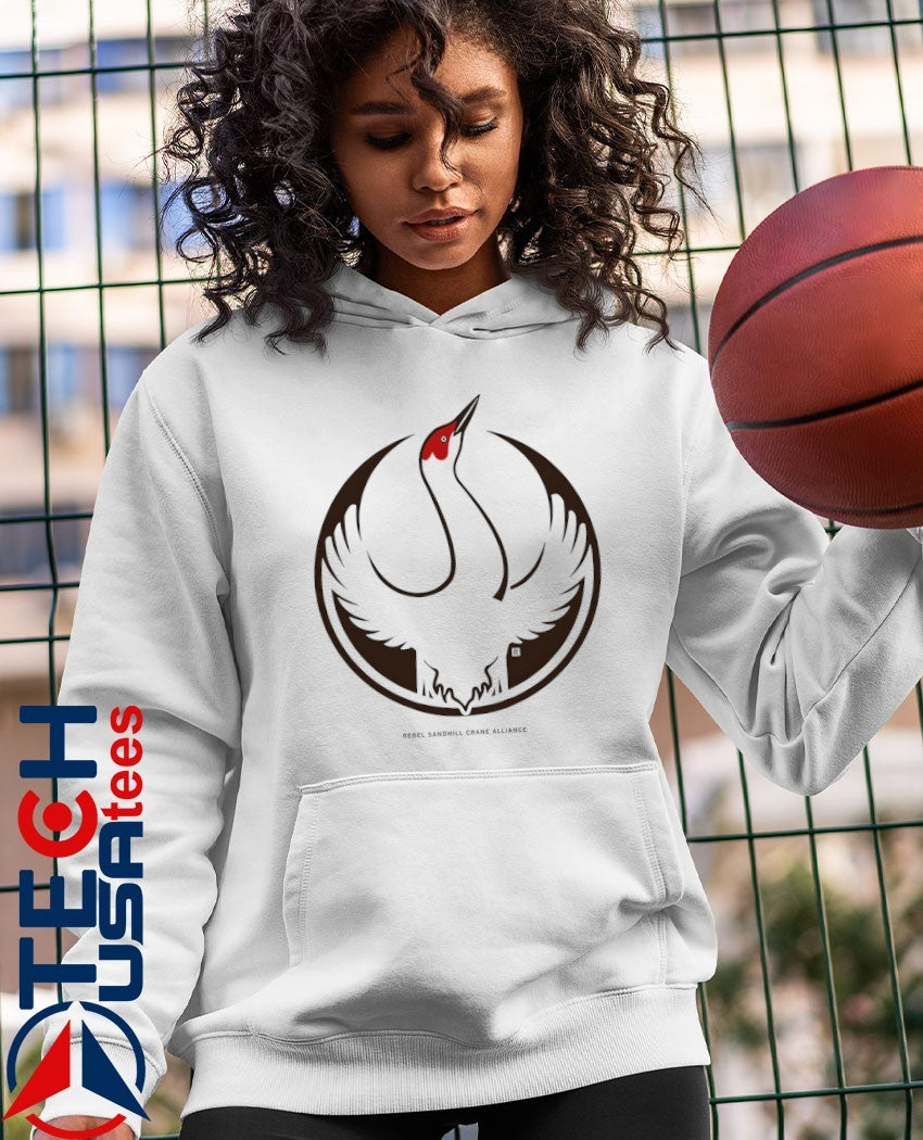 Rebel Sandhill Crane Alliance logo shirt