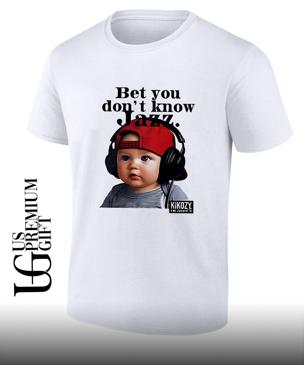 Red Baseball Cap Headphones Music Bet you don’t know Jazz shirt