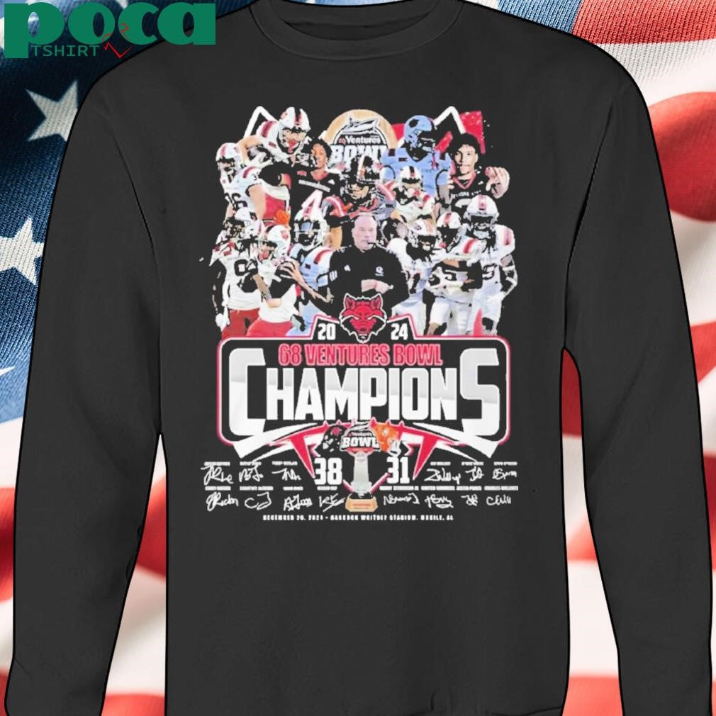 Red Wolves 38-31 Bowling Green In 68 Ventures Bowl Shirt
