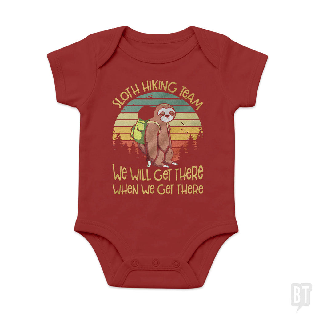Funny Sloth Hiking Team #2 Baby One-Piece